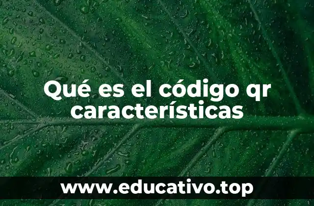 Qué es el código qr características