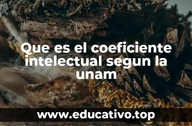 Que es el coeficiente intelectual segun la unam