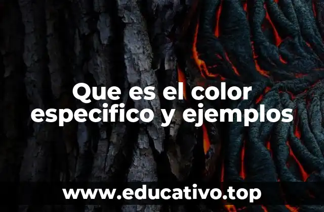 Que es el color especifico y ejemplos
