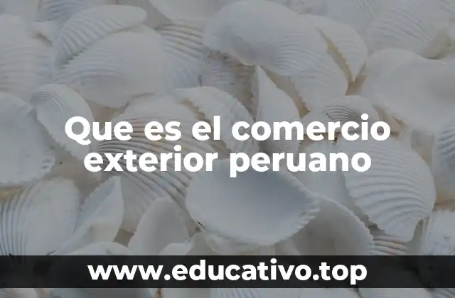 Que es el comercio exterior peruano