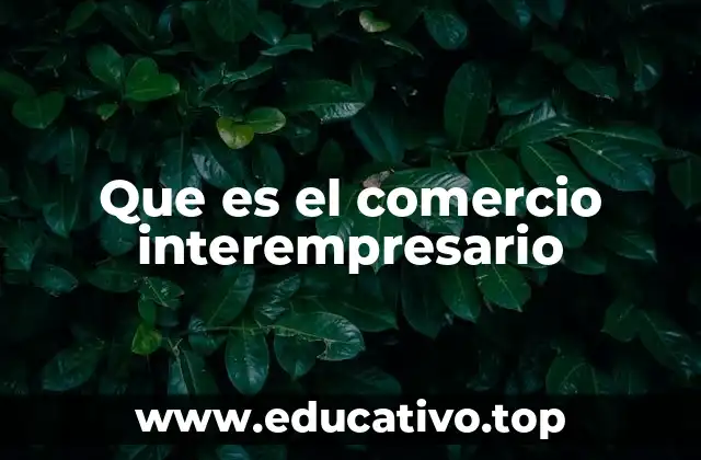 Que es el comercio interempresario
