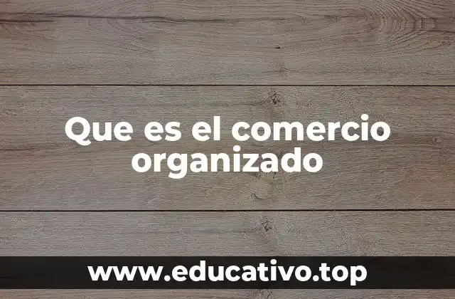Que es el comercio organizado