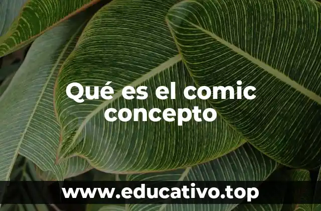 Qué es el comic concepto