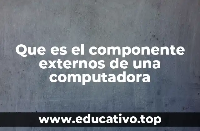 Que es el componente externos de una computadora