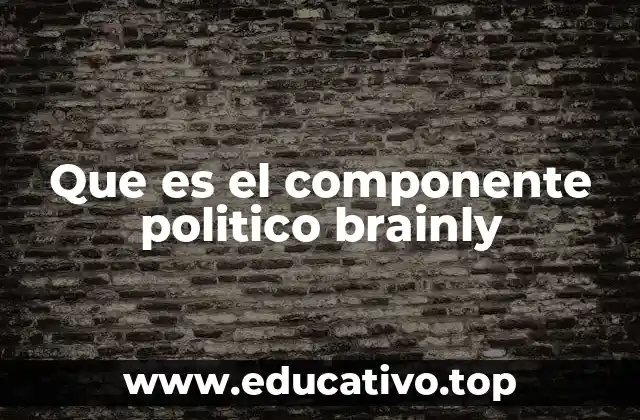 Que es el componente politico brainly