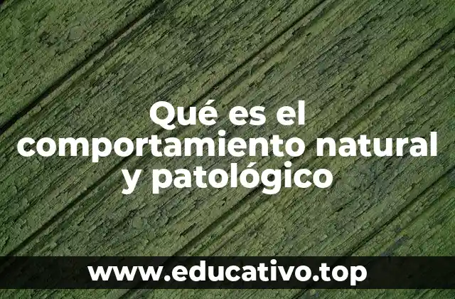 Qué es el comportamiento natural y patológico