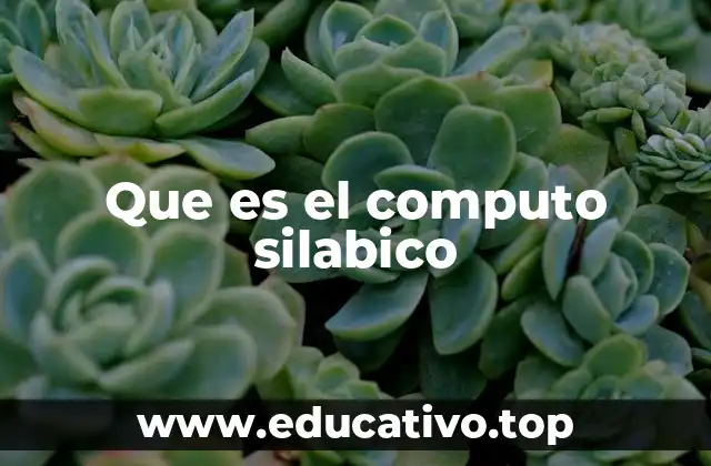Que es el computo silabico