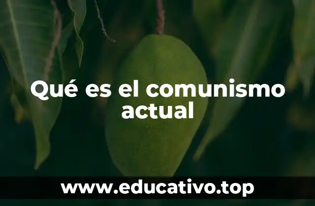 Qué es el comunismo actual