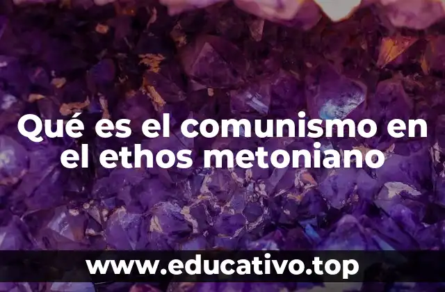 Qué es el comunismo en el ethos metoniano