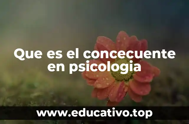 Que es el concecuente en psicologia
