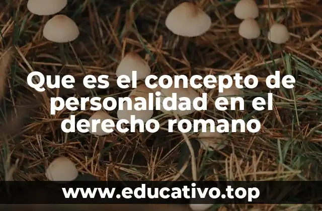 Que es el concepto de personalidad en el derecho romano