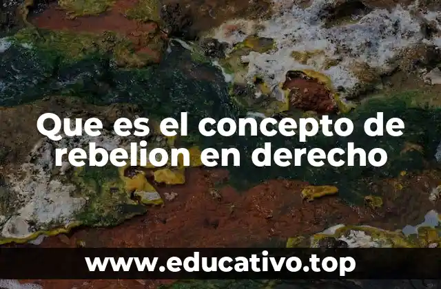 Que es el concepto de rebelion en derecho