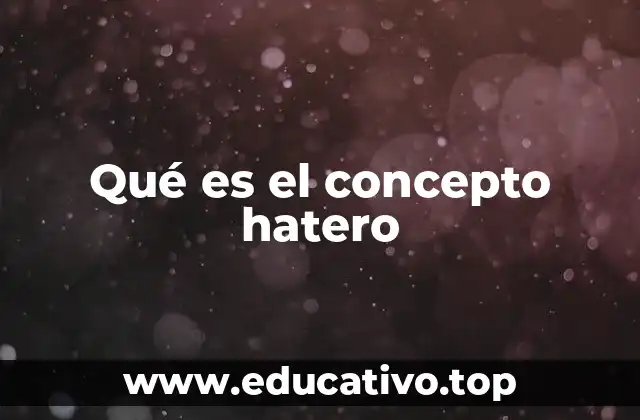 Qué es el concepto hatero