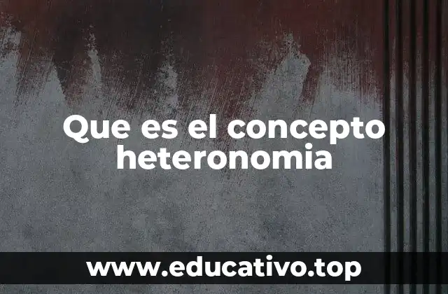 Que es el concepto heteronomia