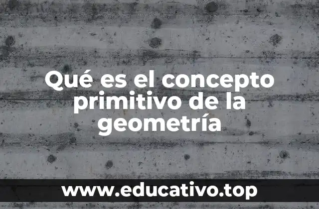 Qué es el concepto primitivo de la geometría