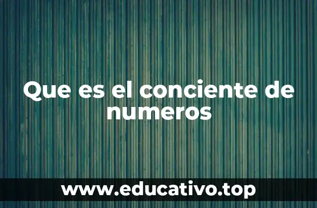 Que es el conciente de numeros