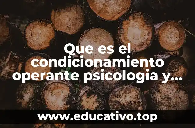 El papel de la mente en el condicionamiento operante