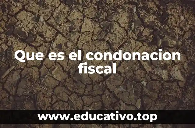 Que es el condonacion fiscal