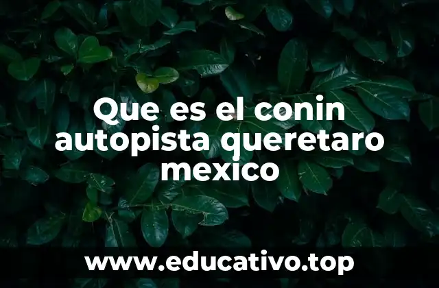 Que es el conin autopista queretaro mexico