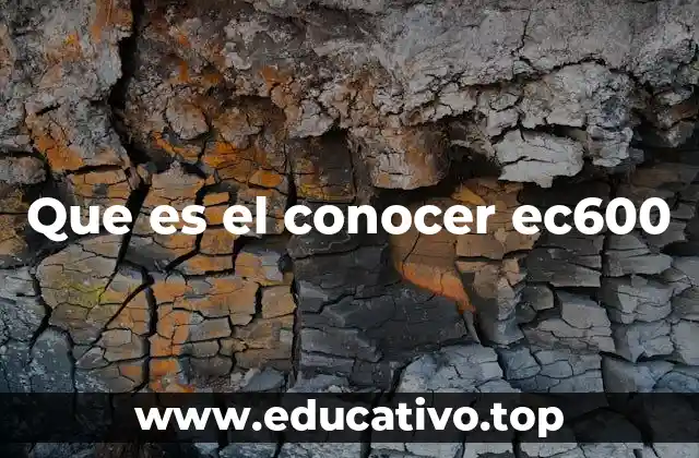 Que es el conocer ec600