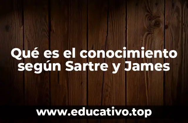 Qué es el conocimiento según Sartre y James