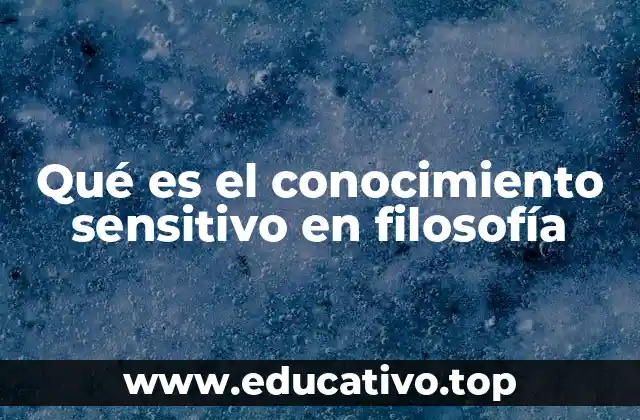 Qué es el conocimiento sensitivo en filosofía
