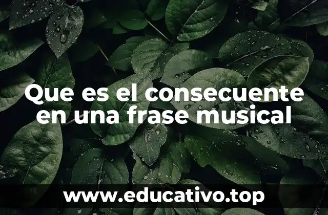 Que es el consecuente en una frase musical