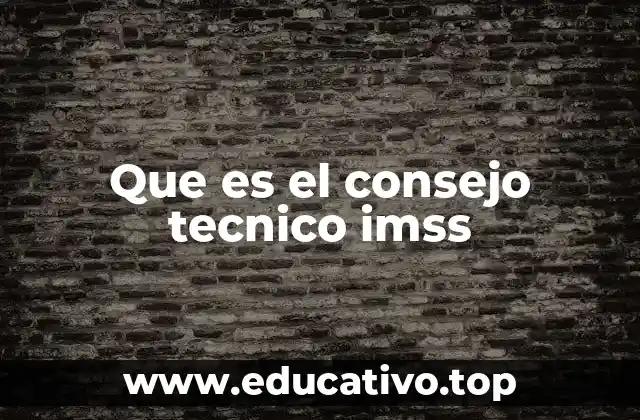 Que es el consejo tecnico imss