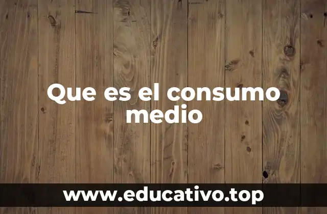 Que es el consumo medio