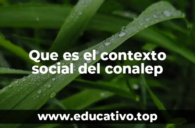 Que es el contexto social del conalep