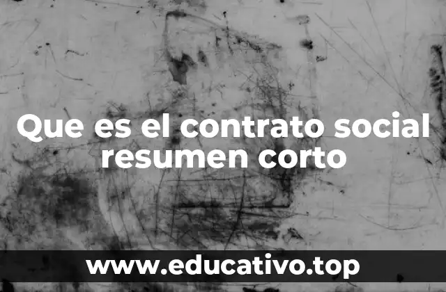 Que es el contrato social resumen corto