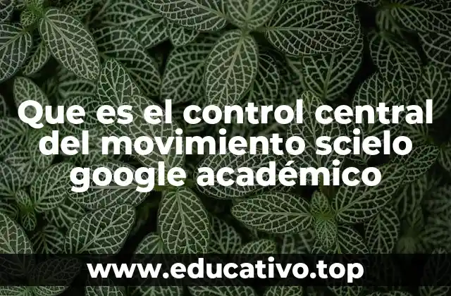 Que es el control central del movimiento scielo google académico
