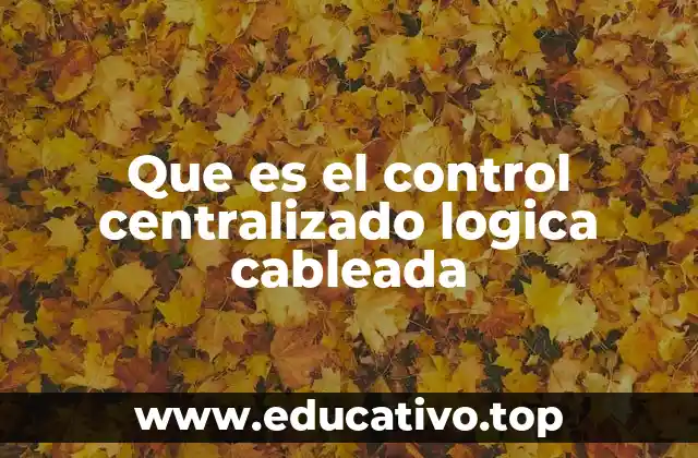 Que es el control centralizado logica cableada