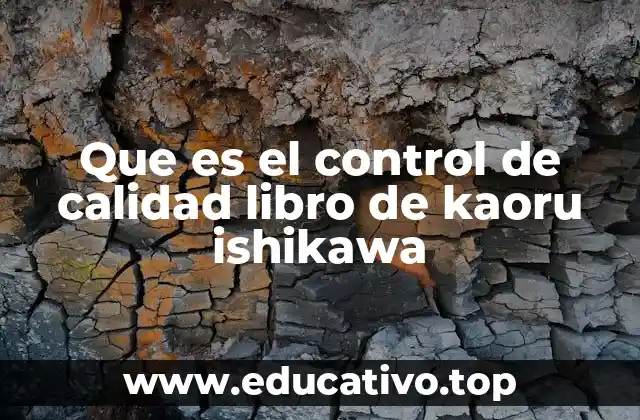 Que es el control de calidad libro de kaoru ishikawa