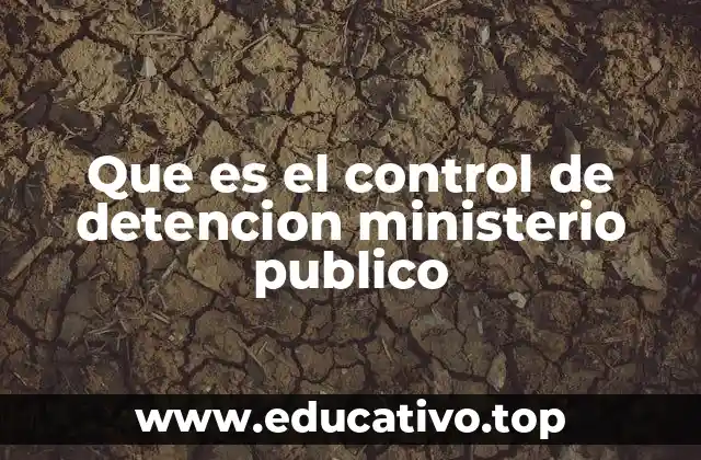 Que es el control de detencion ministerio publico
