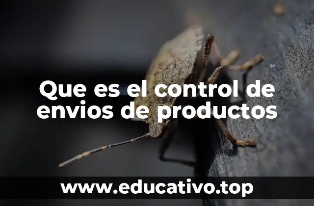 Que es el control de envios de productos