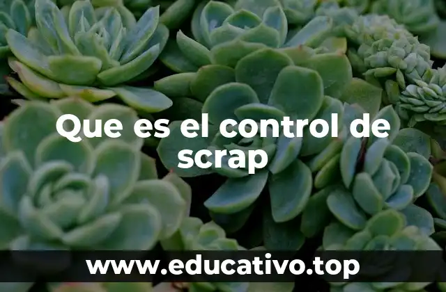 Que es el control de scrap