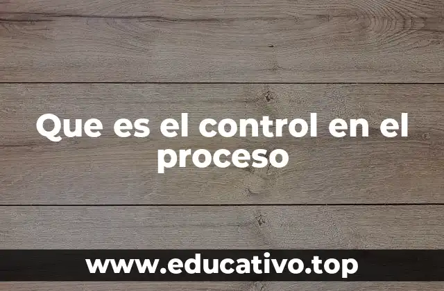 El rol del control en la gestión de procesos