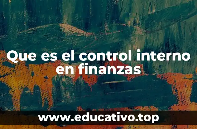 Que es el control interno en finanzas