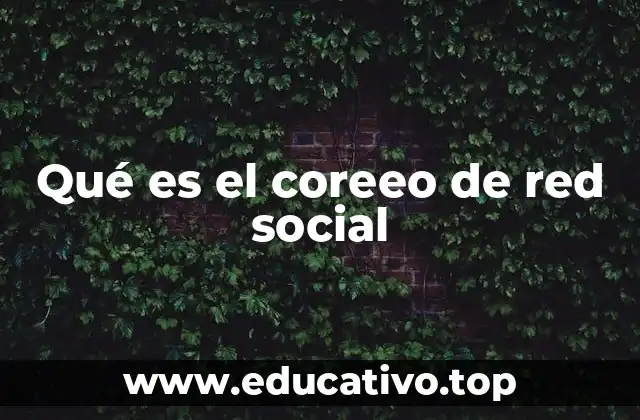 Qué es el coreeo de red social