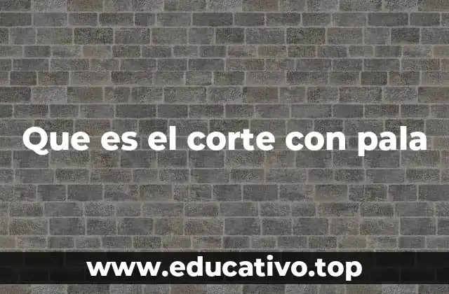 Que es el corte con pala