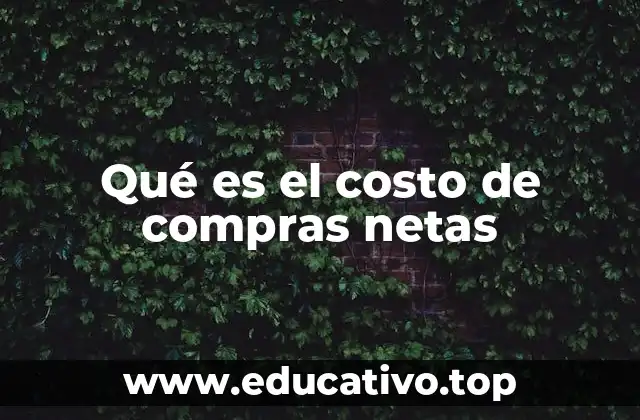 Qué es el costo de compras netas