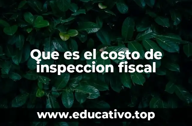 Que es el costo de inspeccion fiscal