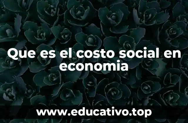 Que es el costo social en economia