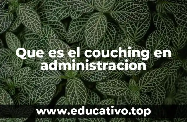 Que es el couching en administracion