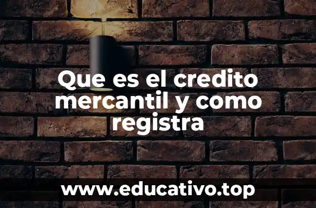 Que es el credito mercantil y como registra