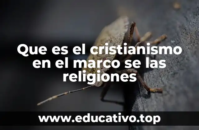 Que es el cristianismo en el marco se las religiones