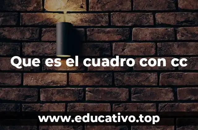 Que es el cuadro con cc