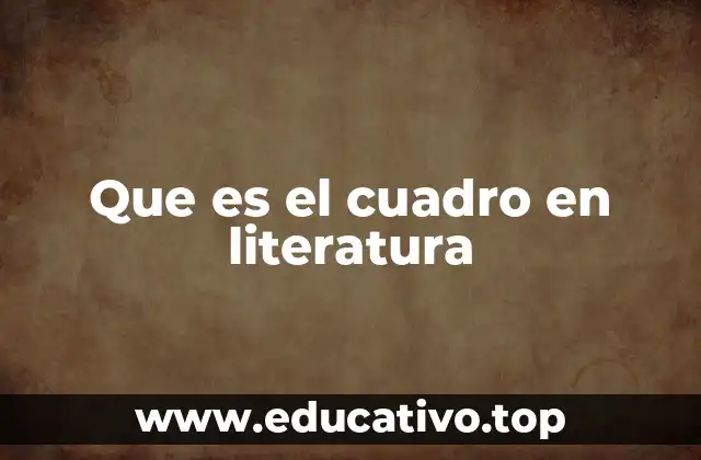 El cuadro como recurso narrativo en la literatura