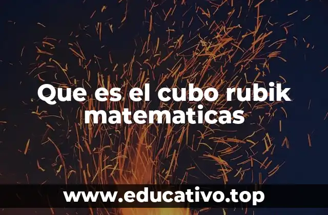 Las matemáticas detrás del cubo Rubik